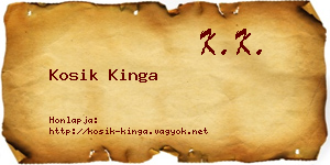 Kosik Kinga névjegykártya