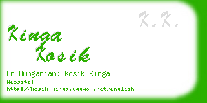 kinga kosik business card